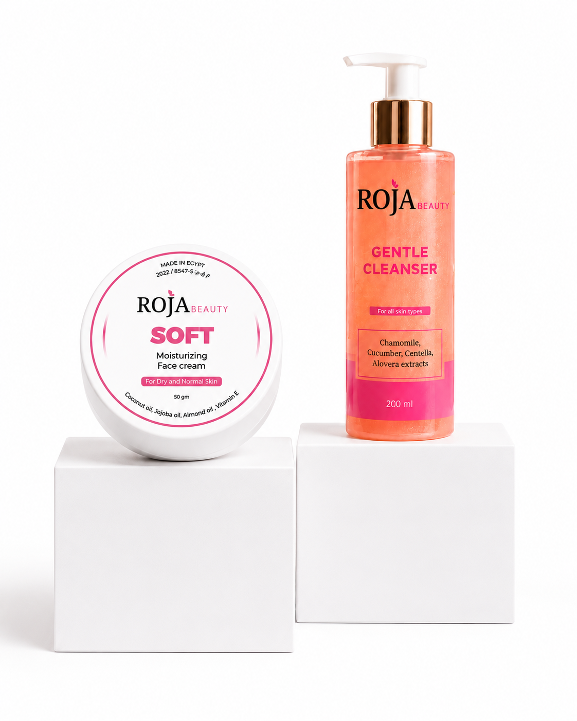 DRY SKIN BUNDLE- WHITE مجموعة روتين البشرة الاساسي للبشرة الجافة - BASIC DRY SKIN ROUTINE BUNDLE - Image 1